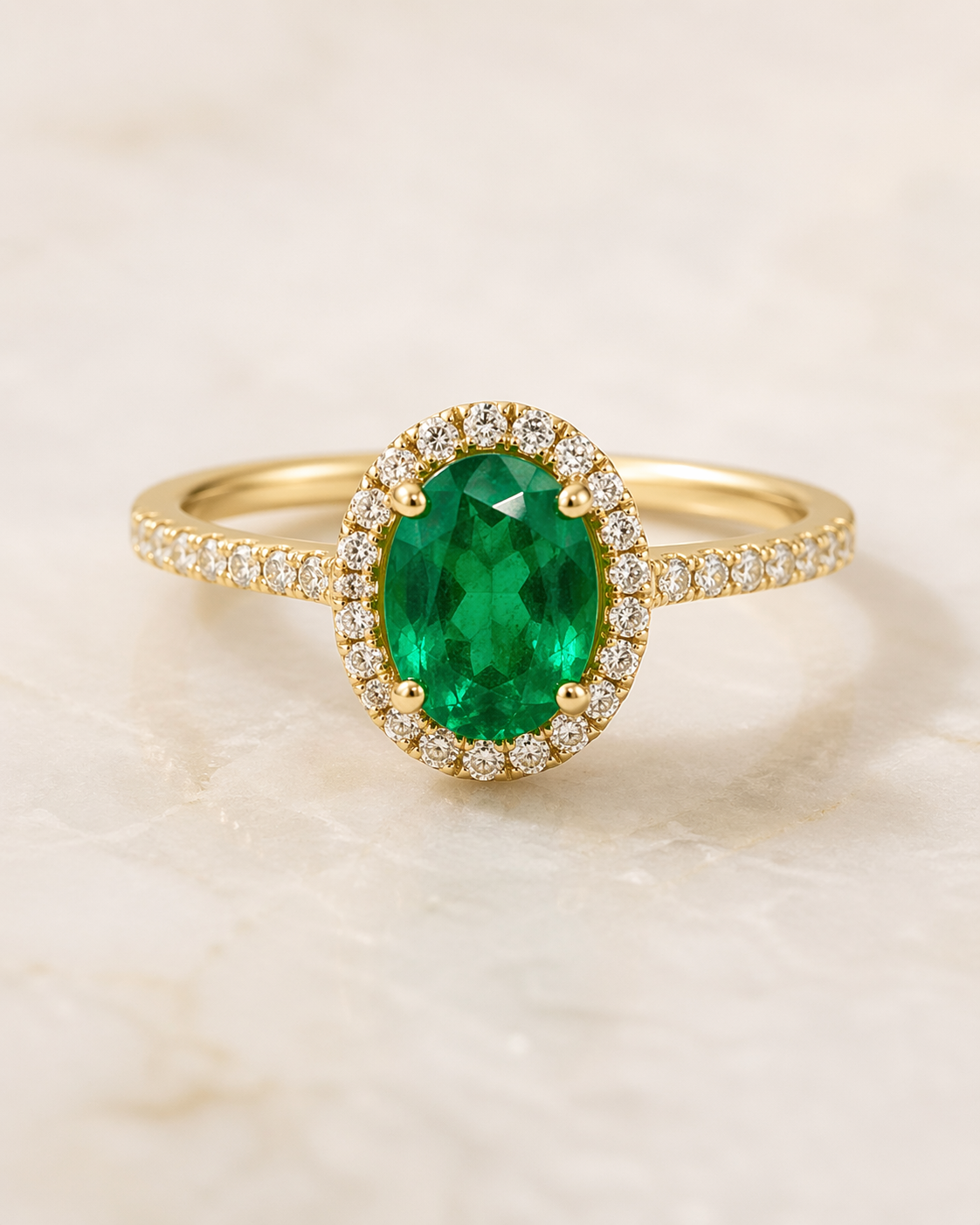 2.82ct Emerald Cut Solitaire Ring in 18K White Gold